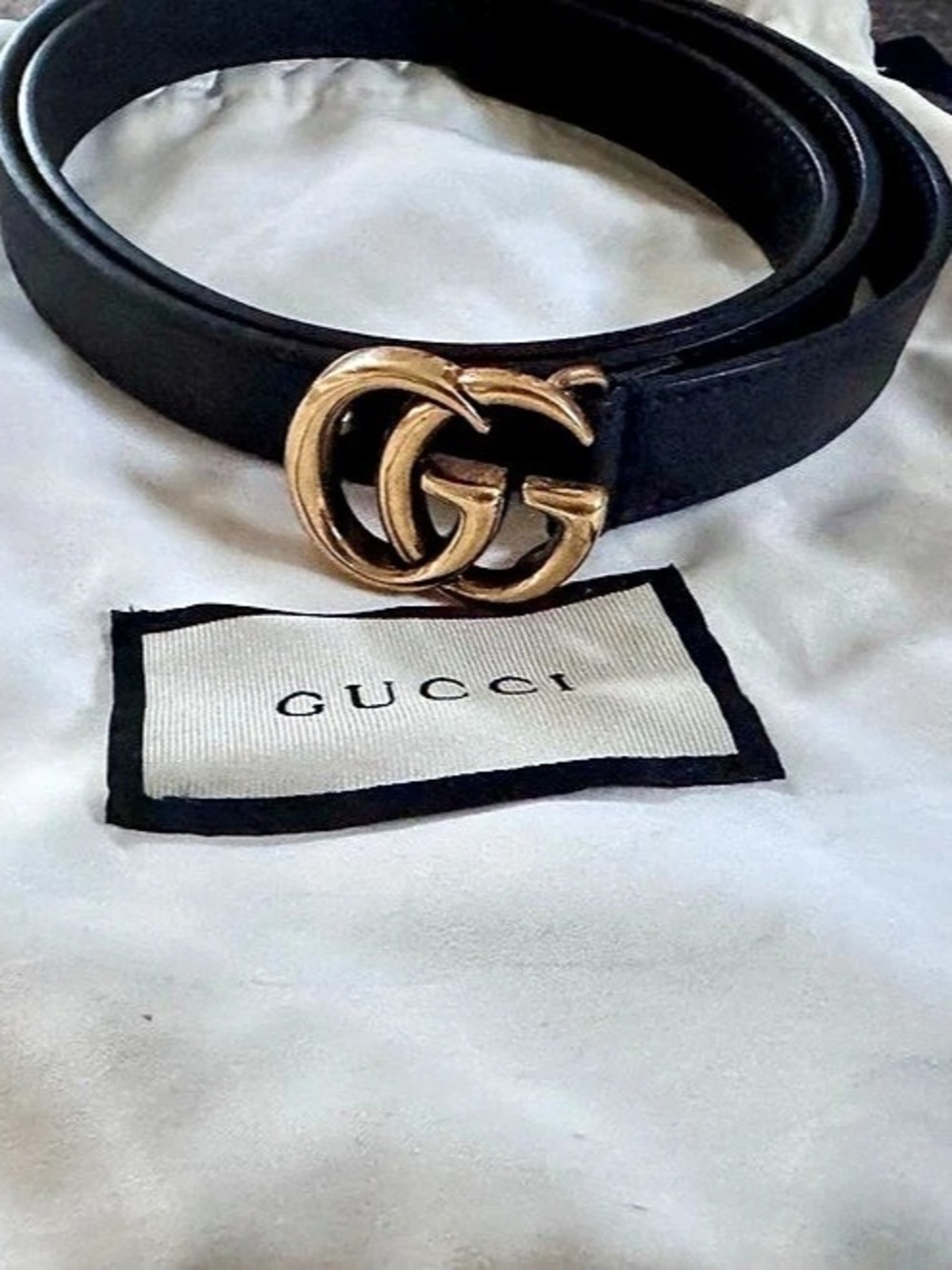 Gucci Marmont Thin Leather Belt